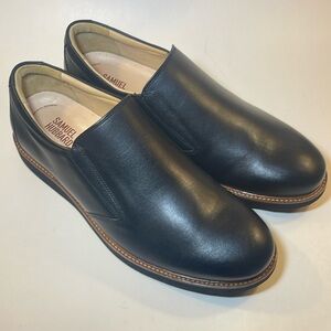 Samuel Hubbard Black Leather Slip-On Comfort Dress Shoe Frequent Traveler
